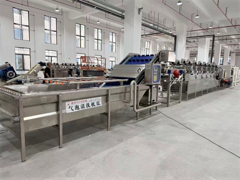 宿遷客戶(hù)包裝袋清洗瀝水風(fēng)干線(xiàn)安裝完成